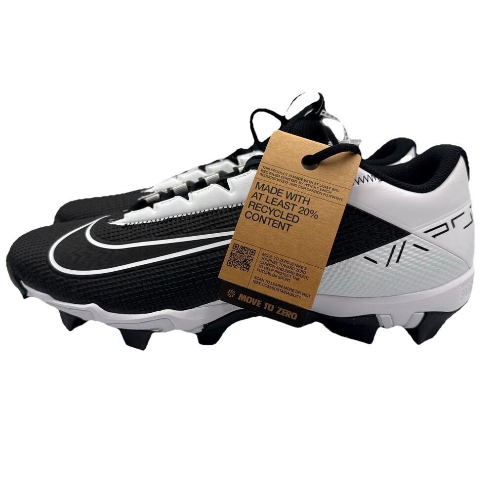 Nike Vapor Edge Shark 2 Football Cleats Black White Men's Size 13 DH5088-001 - Picture 5 of 10